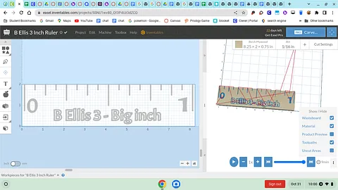 B Ellis 3 Inch Ruler
