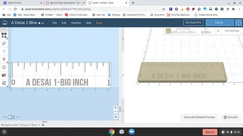 A Desai 1 Blue - Big Inch Ruler