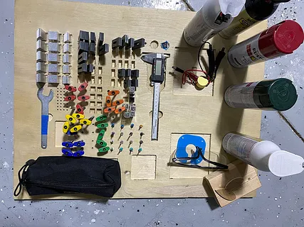 LRobs CNC Clamp and tool storage Nov 2020