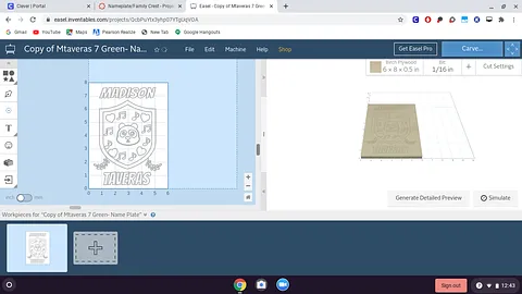 Copy of Mtaveras 7 Green- Name Plate