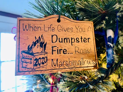 2020 Ornament, Dumpster Fire Marshmallows