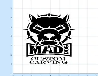 MADDOG CUSTOM CARVING COMPANY LOGO