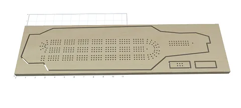Aircraft Carrier Cribbage Board
