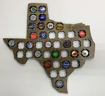 Texas Beer Cap plaque
