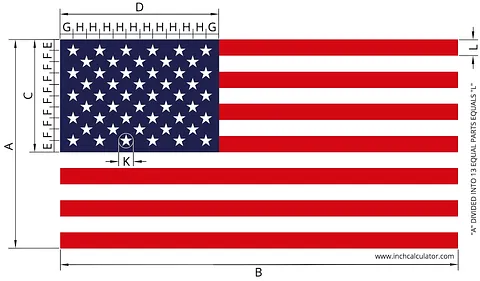 37" Flag Union Stars