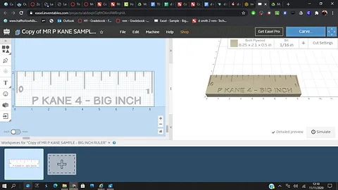 Copy of MR P KANE  SAMPLE - BIG INCH RULER