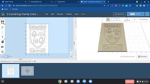 S Carroll 6 gr Family Crest