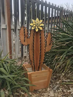 Cactus yard ornament