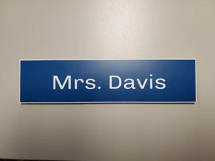Name Plates Thin Template