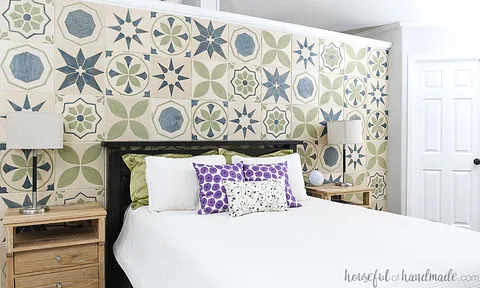 Carved Tile Accent Wall