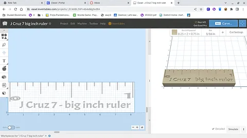 J Cruz 7 big inch ruler