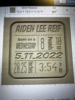 customizable birth announcement