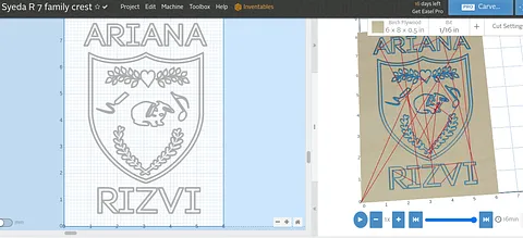 Syeda R 7 family crest