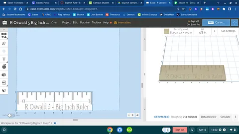 R Oswald 5 Big Inch Ruler