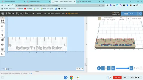S Torre 1 Big Inch Ruler
