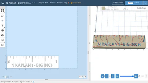 N Kaplan 1 Big Inch Ruler