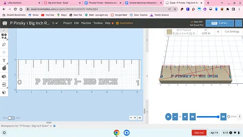 P Pinsky 1 Big Inch Ruler