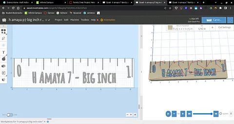 h amaya p7 big inch ruler