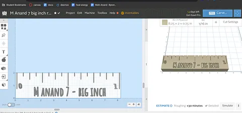 M Anand 7 big inch ruler