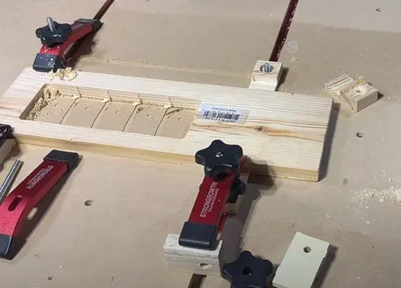 Work stop that works with arching clamps