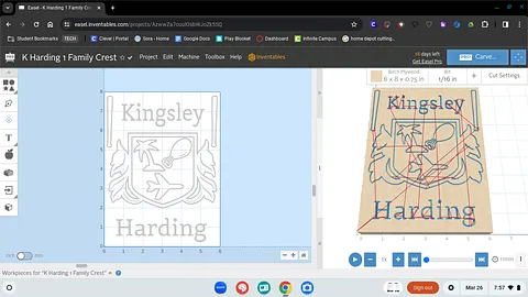 K Harding 1 Family Crest
