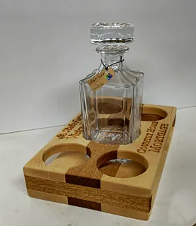 whiskey glass tray