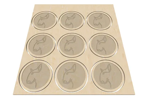 PP sous verre bull terrier