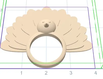 Turkey Napkin Ring Without Feet