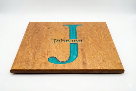 Johnson Monogram Engraved Baskerville Font Plain Style