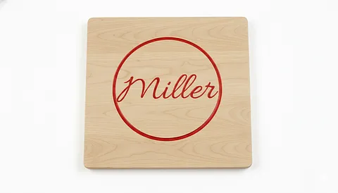 Miller Monogram Engraved Allura Font in Circle Style