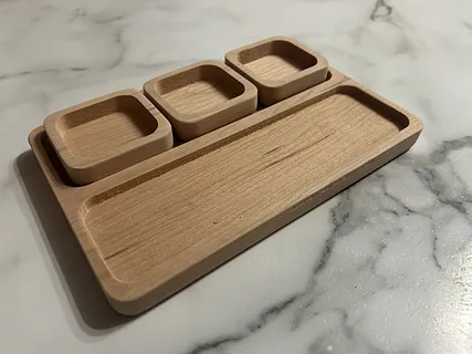 cherry bar tray with garnish  cups