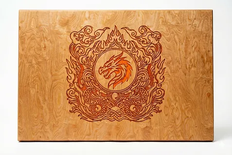 Dragon with decorative border