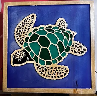 Inlay/Epoxy Turtle